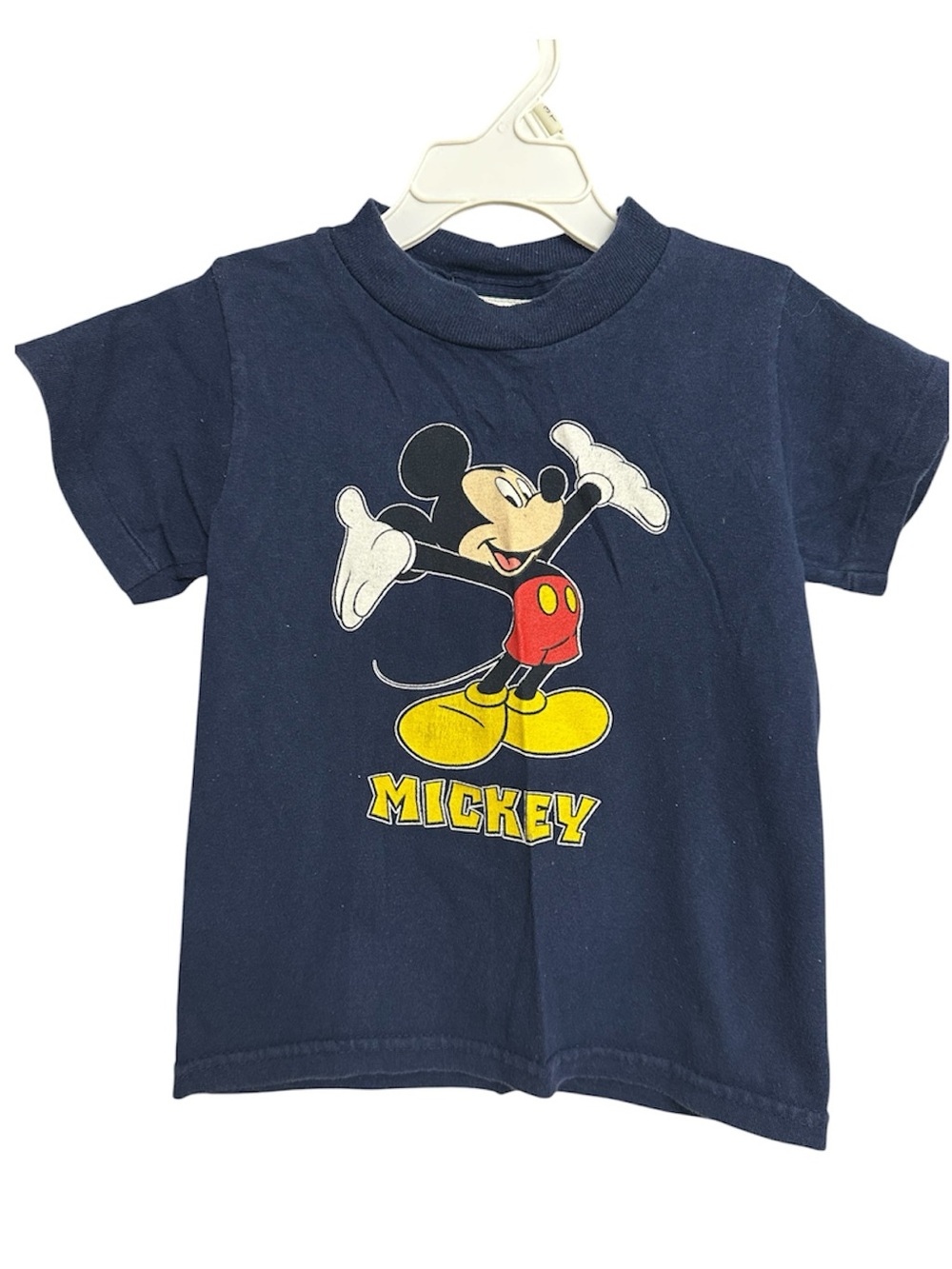 Vintage Disney Mickey Mouse Navy Kids Graphic Tee-Size 3T